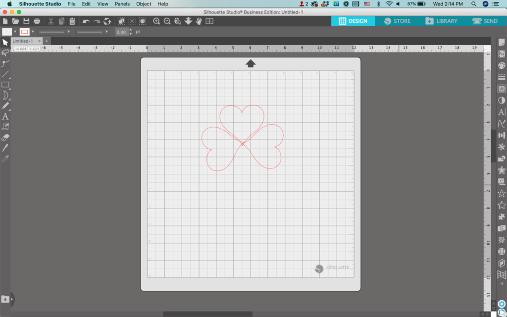 Silhouette Studio Screenshot - How to Draw a Shamrock 4 - cuttingforbusiness.com