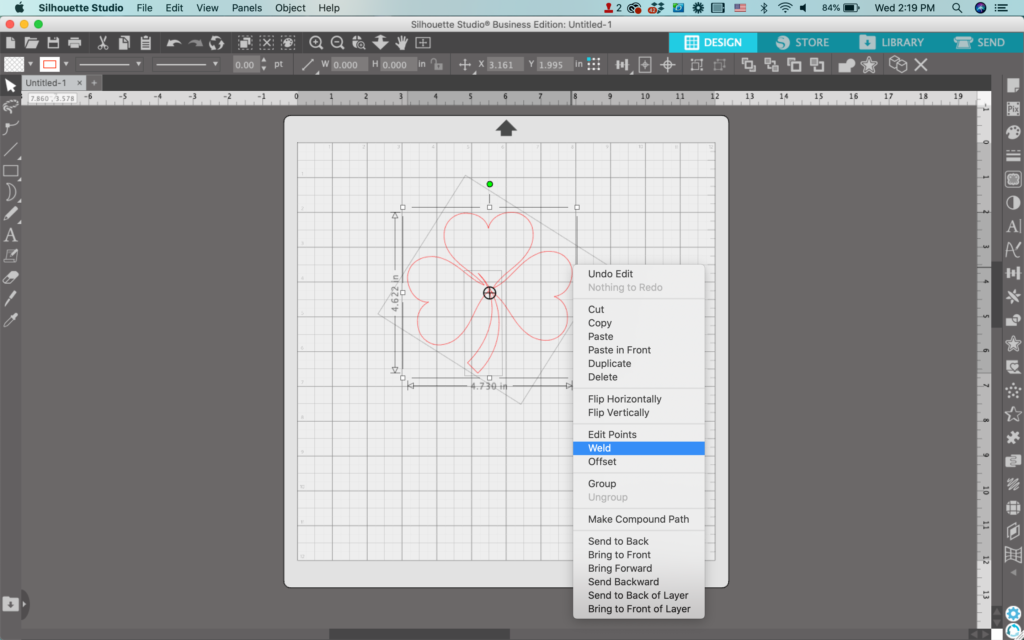 Silhouette Studio Screenshot - How to Draw a Shamrock 11 - cuttingforbusiness.com