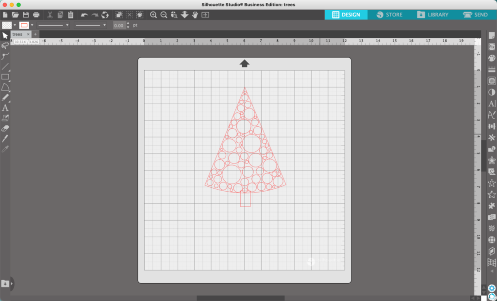 Silhouette Studio Screenshot - Tutorial: Funky Christmas Tree SVG - cuttingforbusiness.com