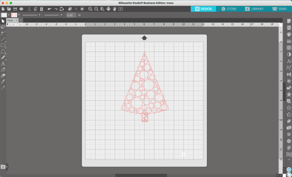Silhouette Studio Screenshot - Tutorial: Funky Christmas Tree SVG - cuttingforbusiness.com