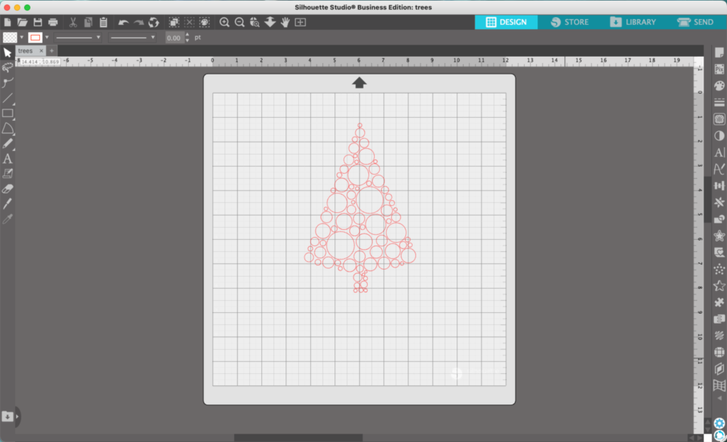 Silhouette Studio Screenshot - Tutorial: Funky Christmas Tree SVG - cuttingforbusiness.com