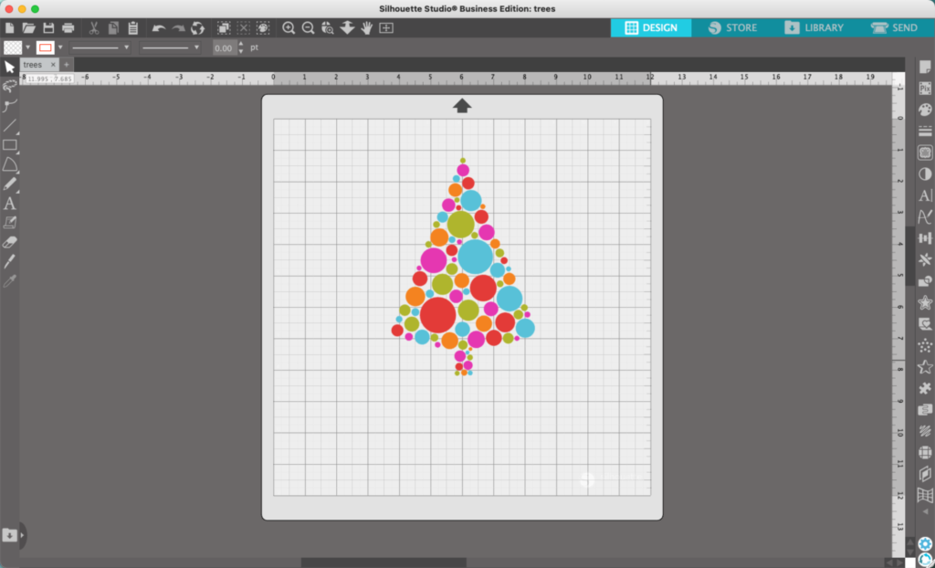 Silhouette Studio Screenshot - Tutorial: Funky Christmas Tree SVG - cuttingforbusiness.com