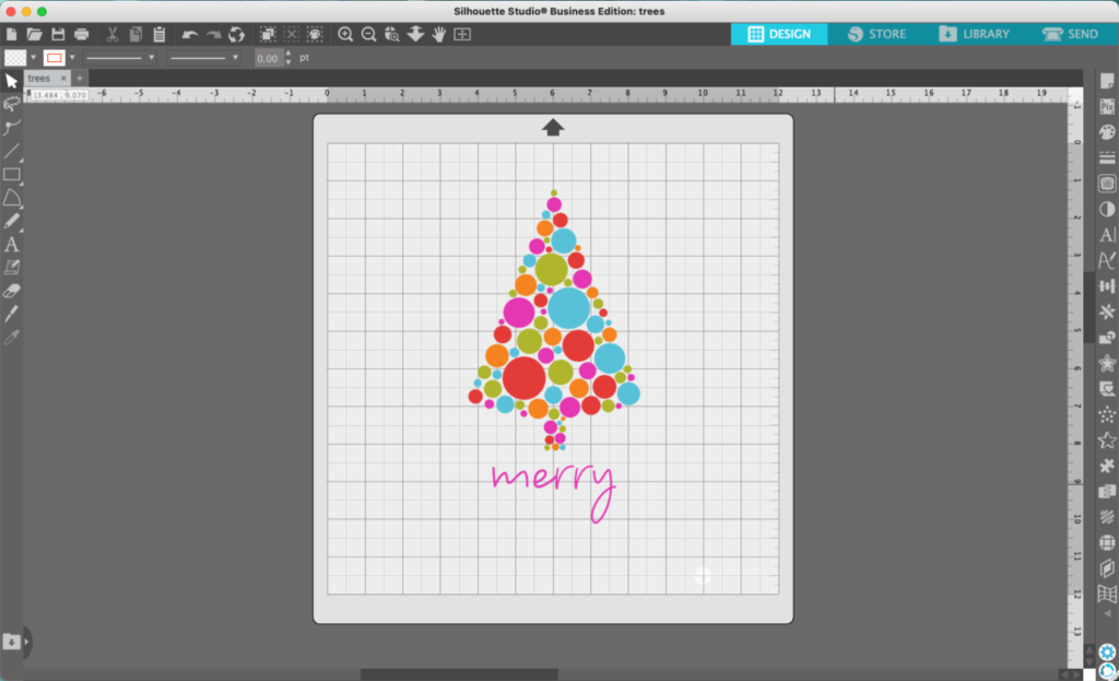 Silhouette Studio Screenshot - Tutorial: Funky Christmas Tree SVG - cuttingforbusiness.com